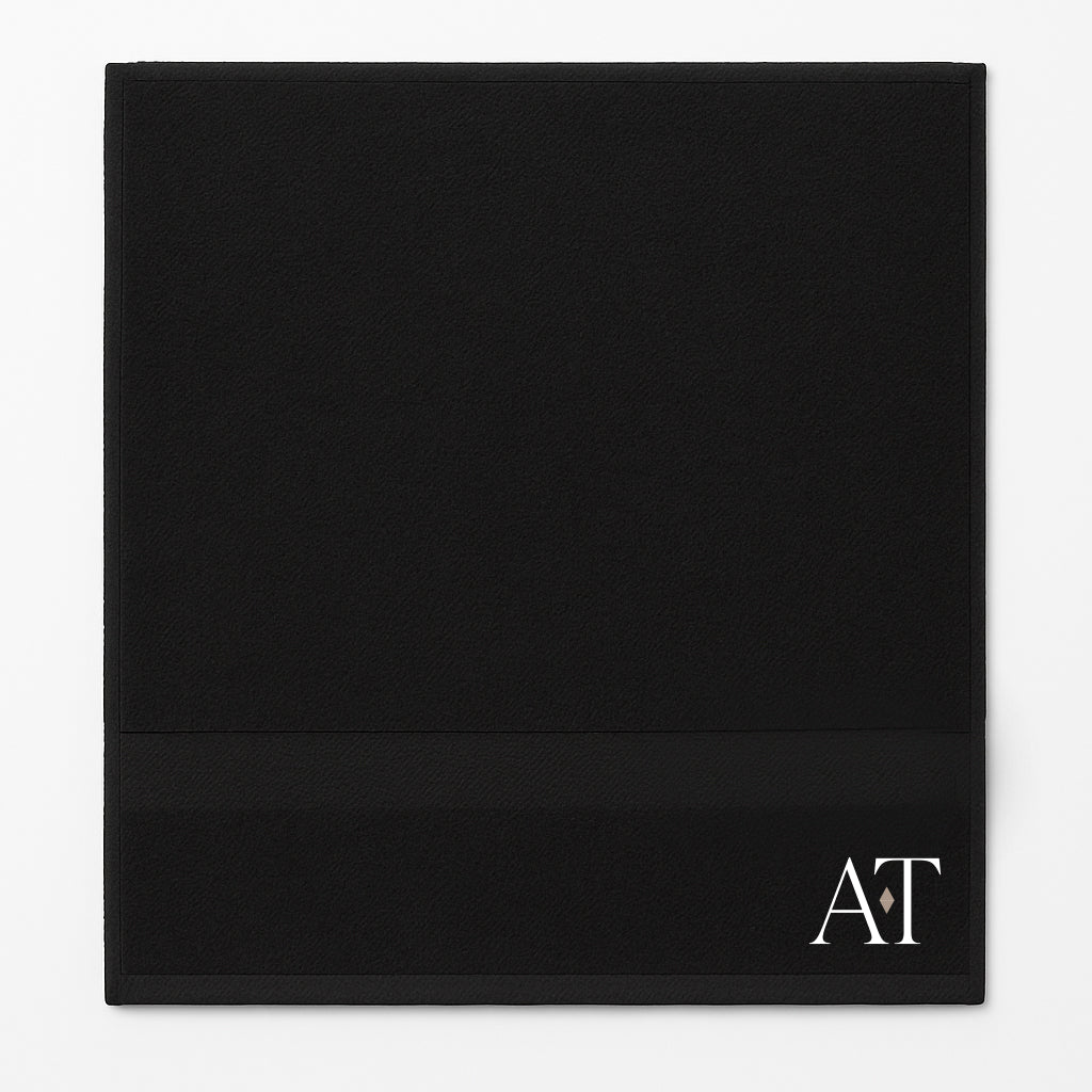Black Branded Bath Sheet